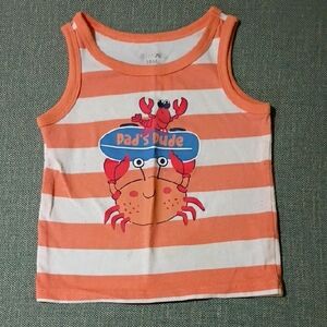 Garanimals Orange and White Striped Tank Top with Crab Design